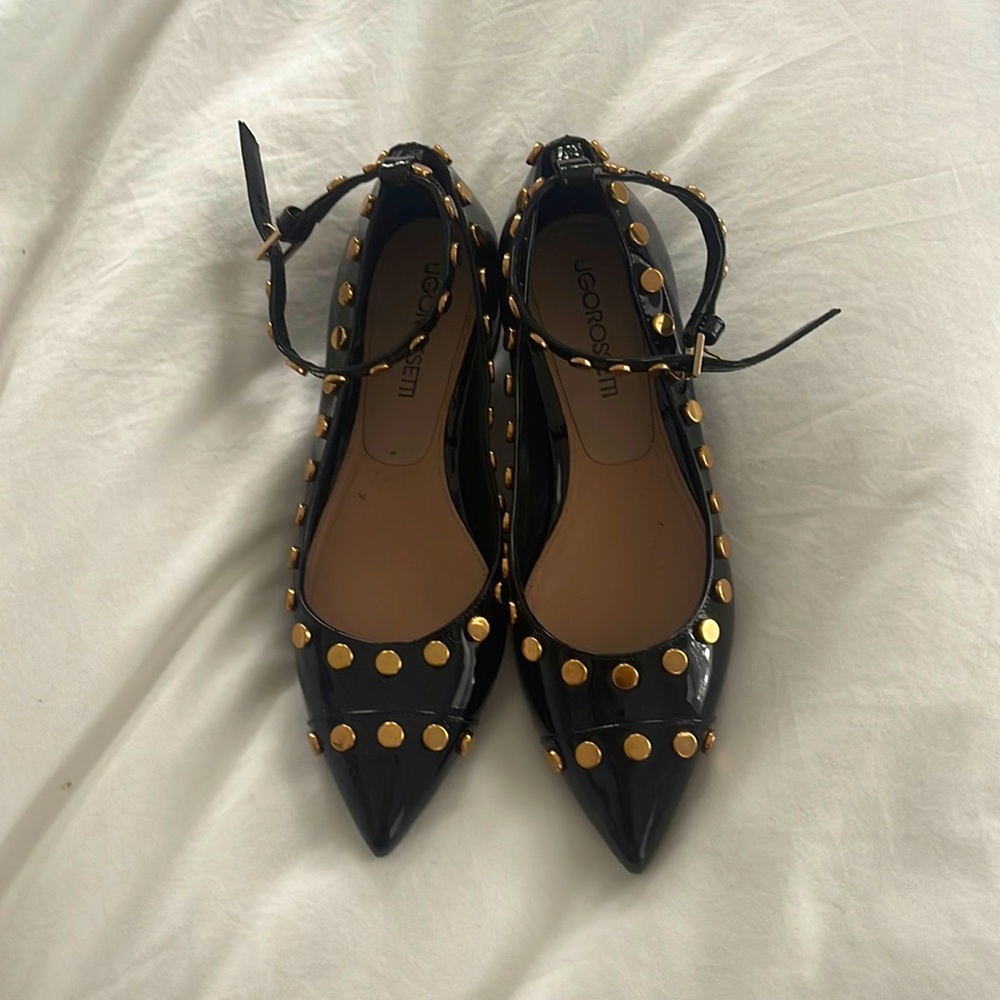 Studded black flats🖤💋
